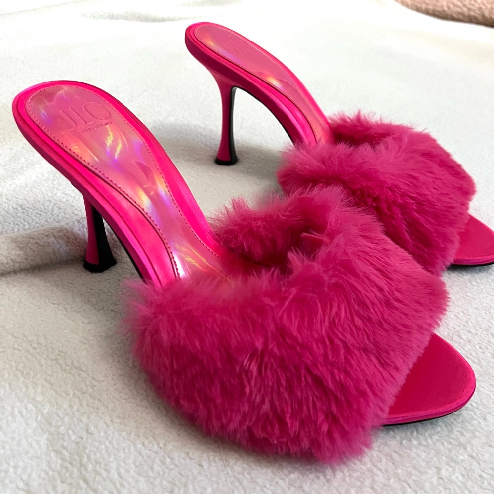J LO X Revolve faux mink mule NWOT